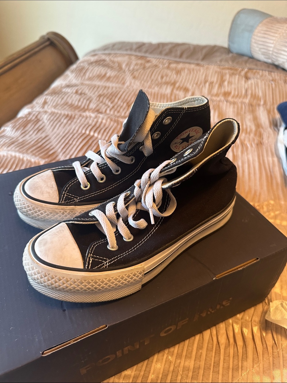 Converse Black & White Youth High-Top Sneakers